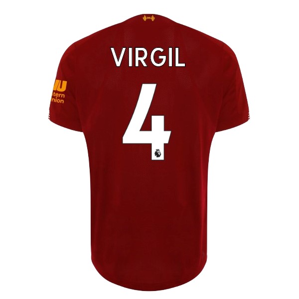 Trikot Liverpool NO.4 Virgil Heim 2019-20 Rote Fussballtrikots Günstig